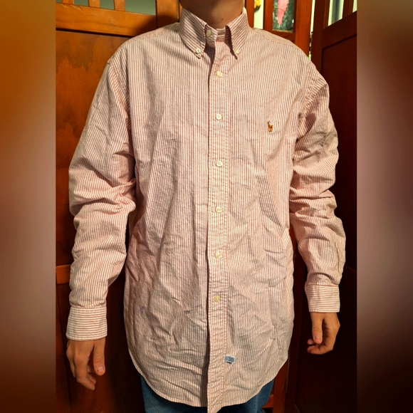 Ralph Lauren Other - 🍬RALPH LAUREN mens long sleeve button down shirt. Red and white stripes Size 17